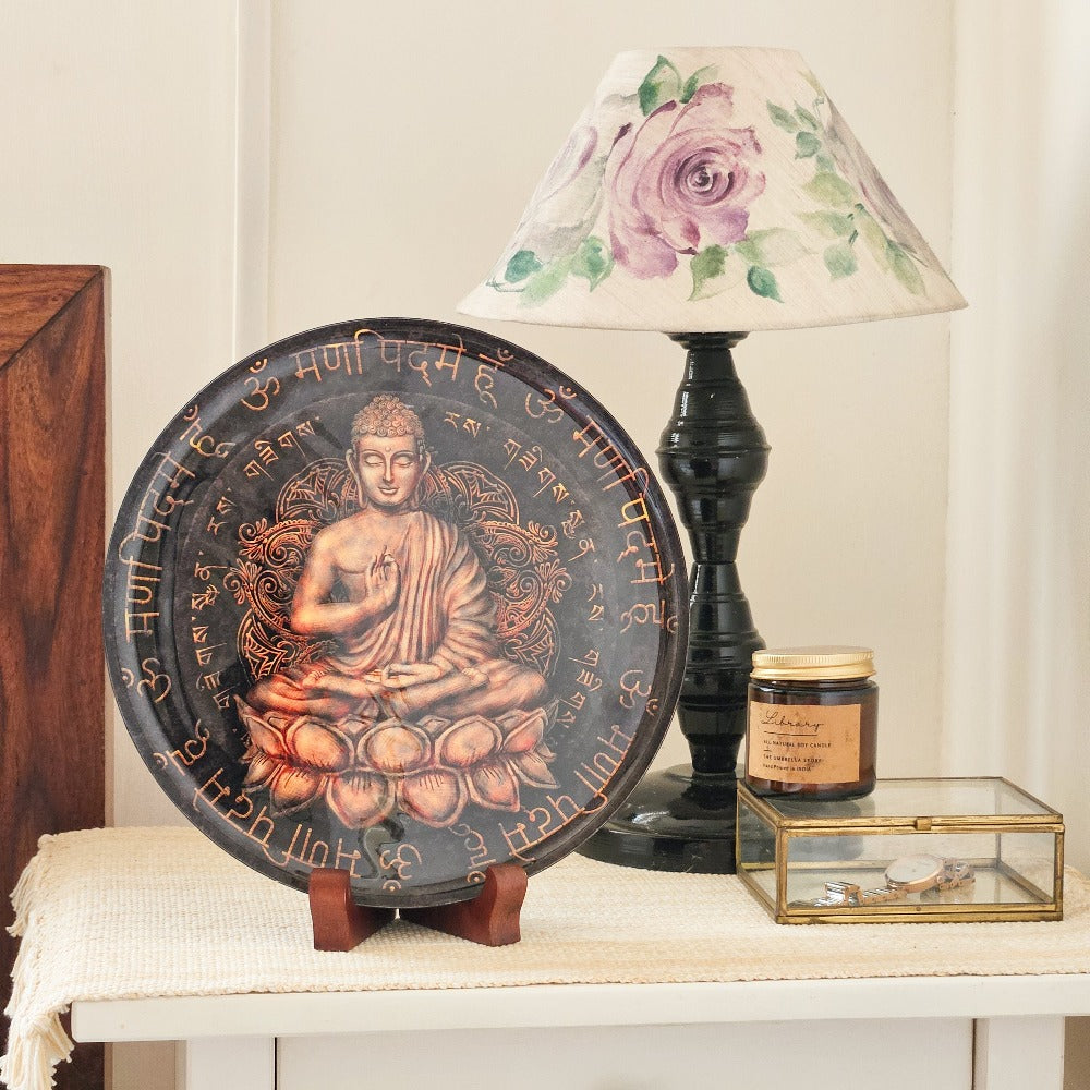 Nirvana Single Wall Plate with wooden stand