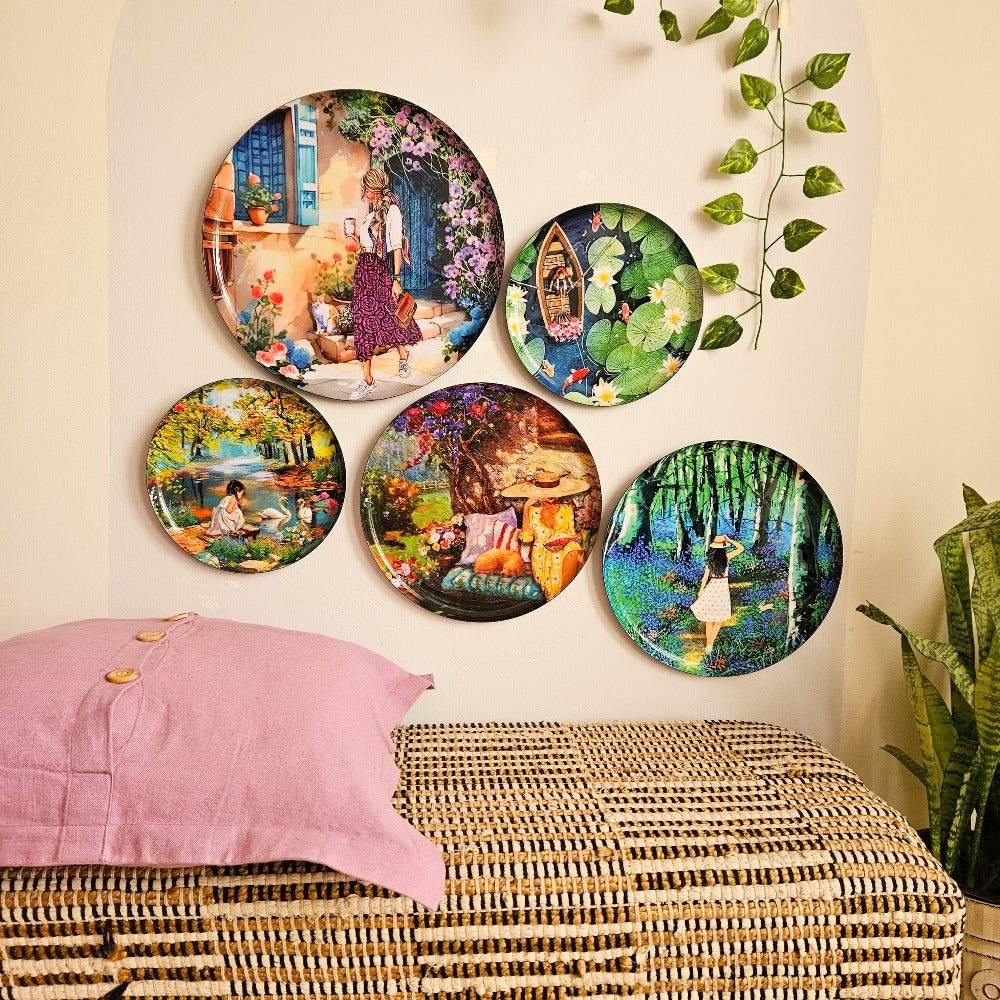 Slice of Life Wall Plates- Set of 5