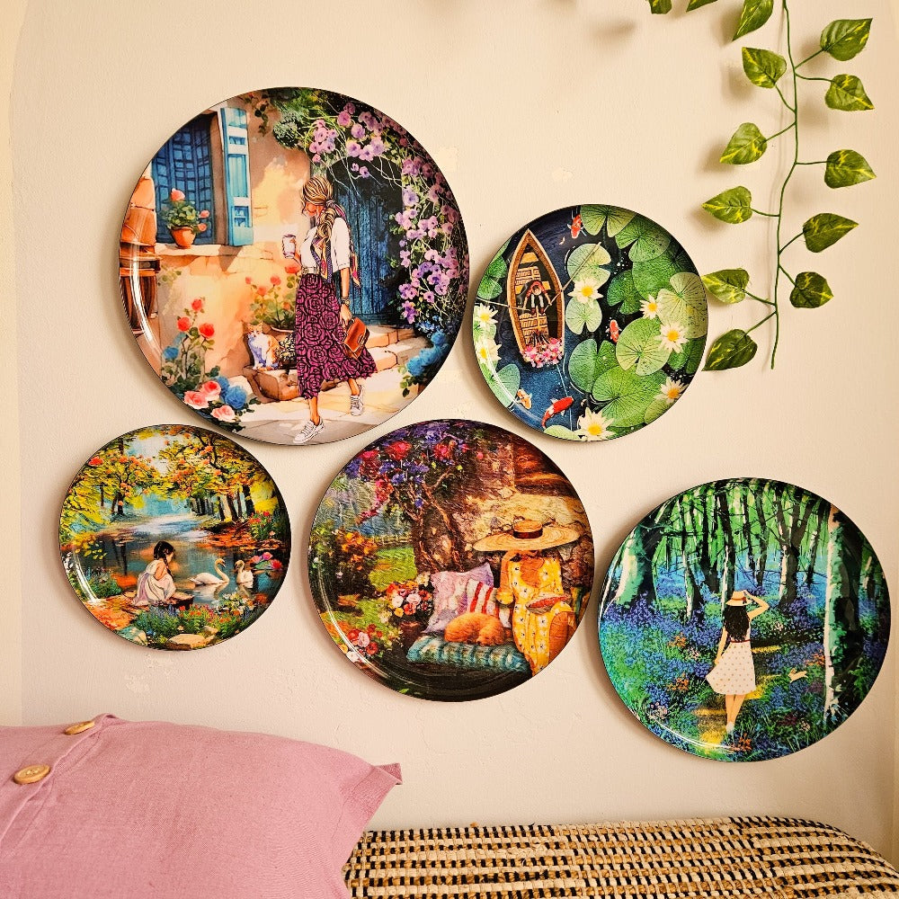 Slice of Life Wall Plates- Set of 5