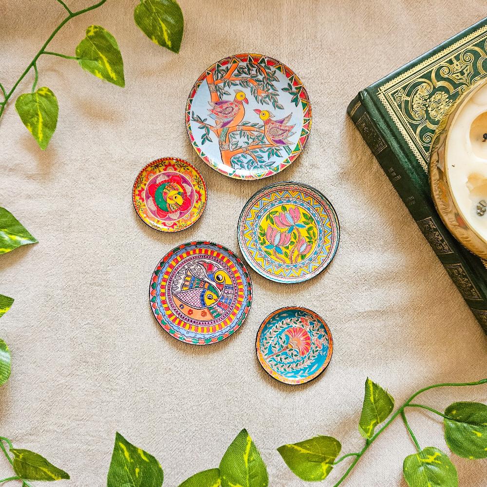 Madhubani Fridge Magnets- set of 5