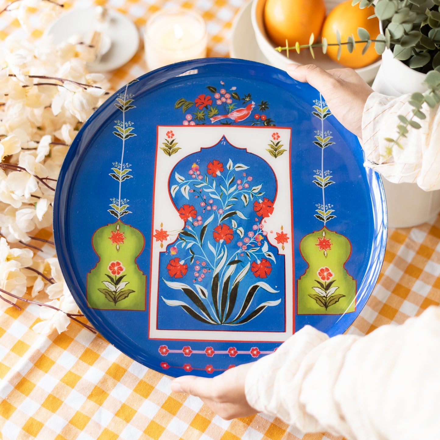 Indigo Jaipur wall plates- Set of 5