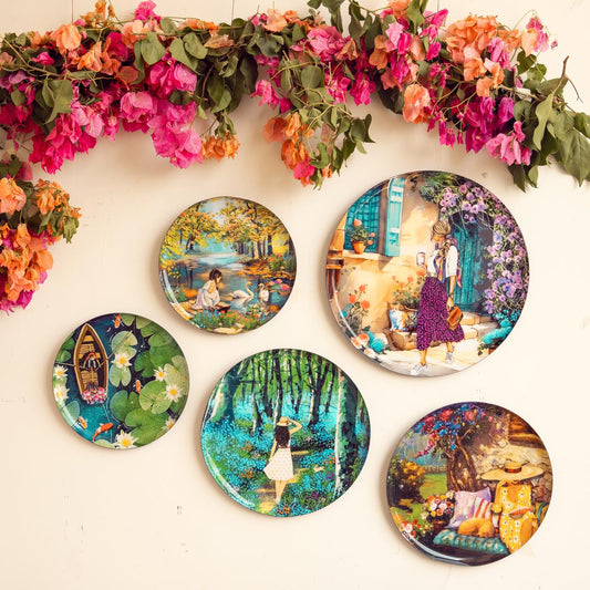 Slice of Life Wall Plates- Set of 5