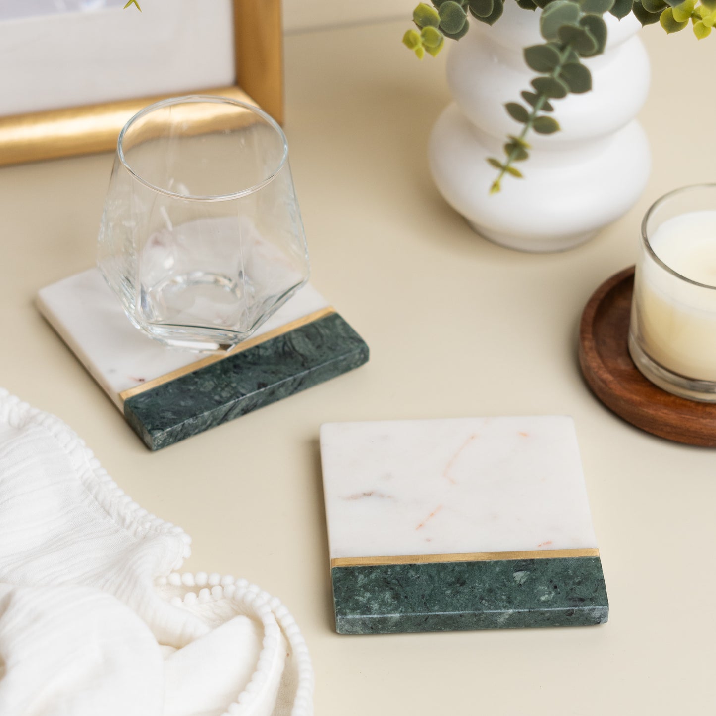 Marble Pine Coasters- Set of 2