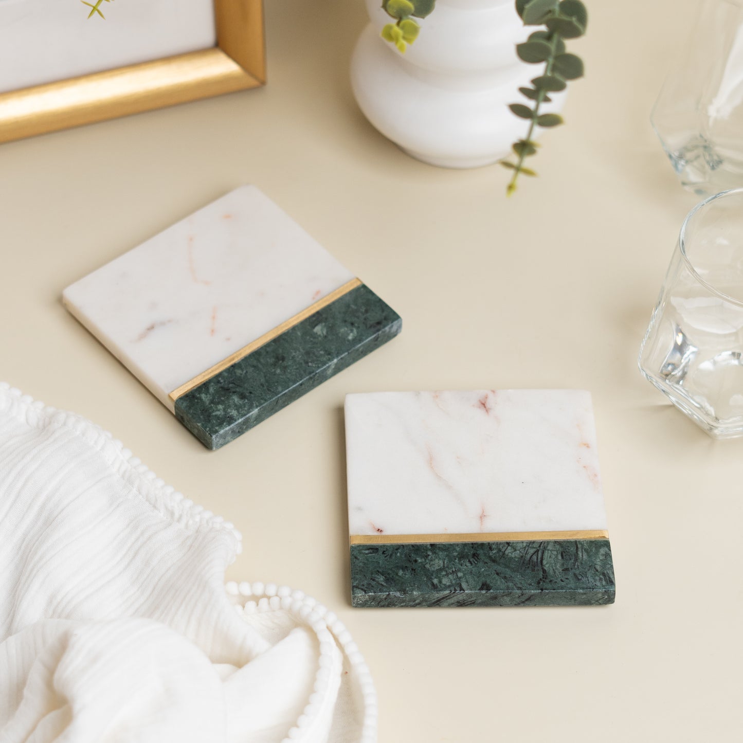 Marble Pine Coasters- Set of 2