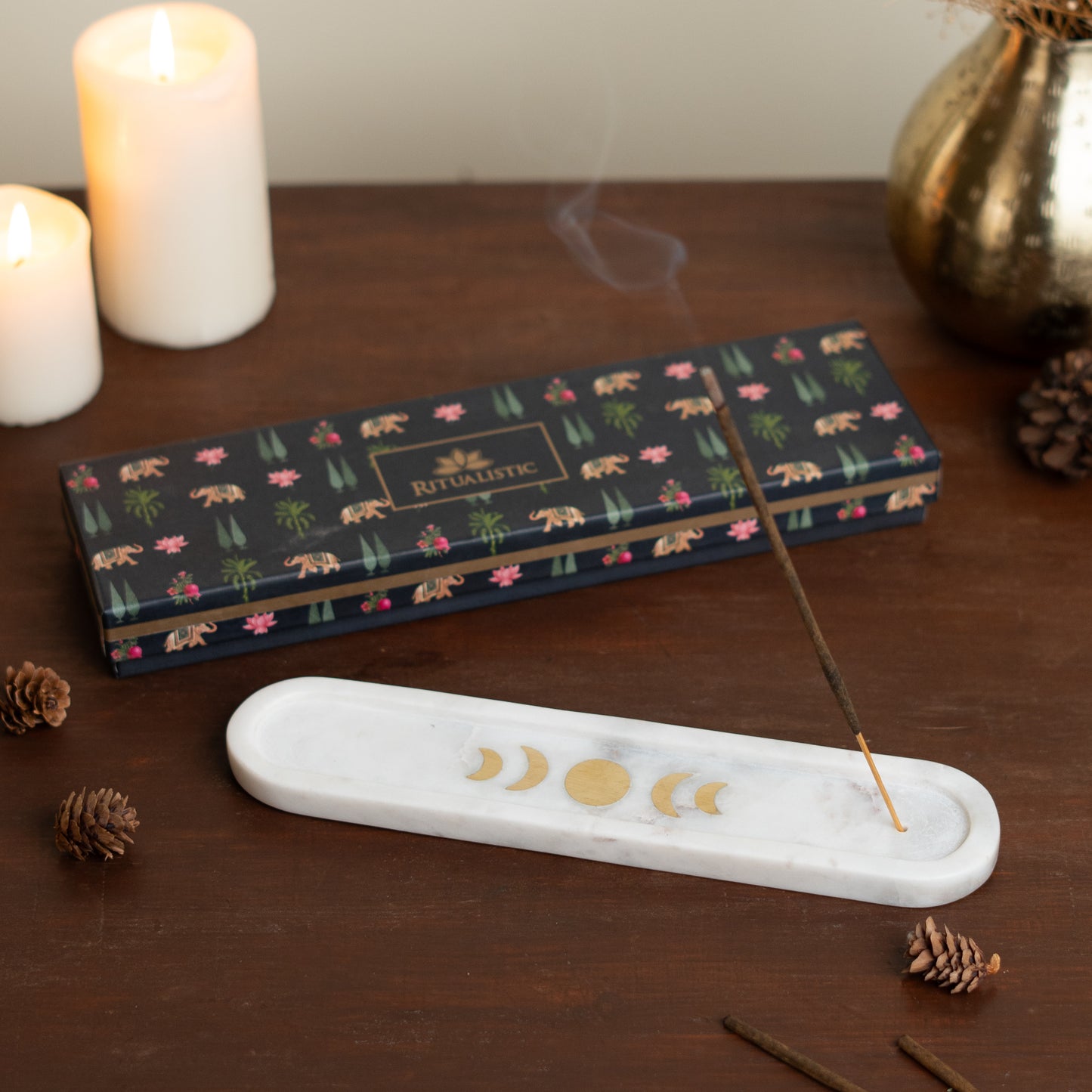 Marble Lunar Incense Holder