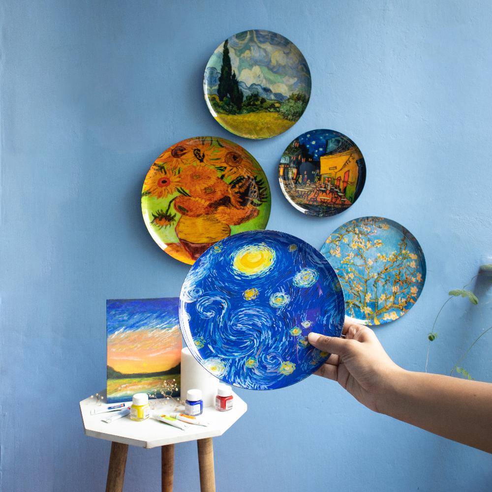 Van Gogh Wall Plates- Set of 5