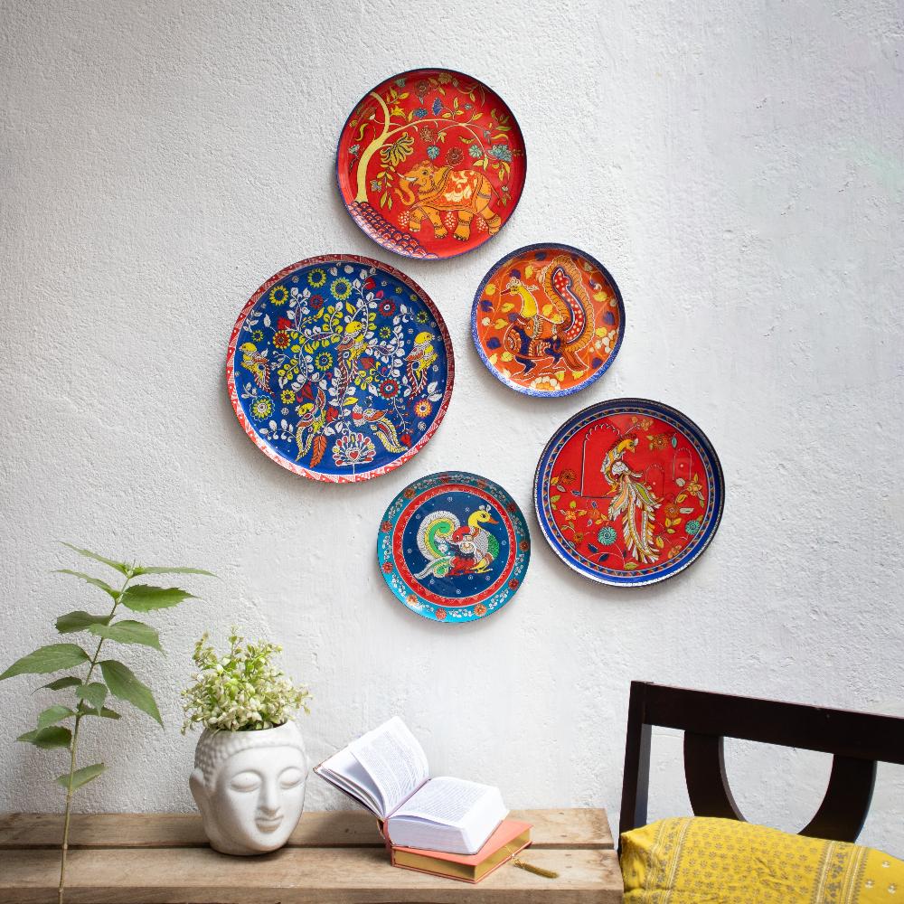 Chitrakala Wall Plates - Set of 5