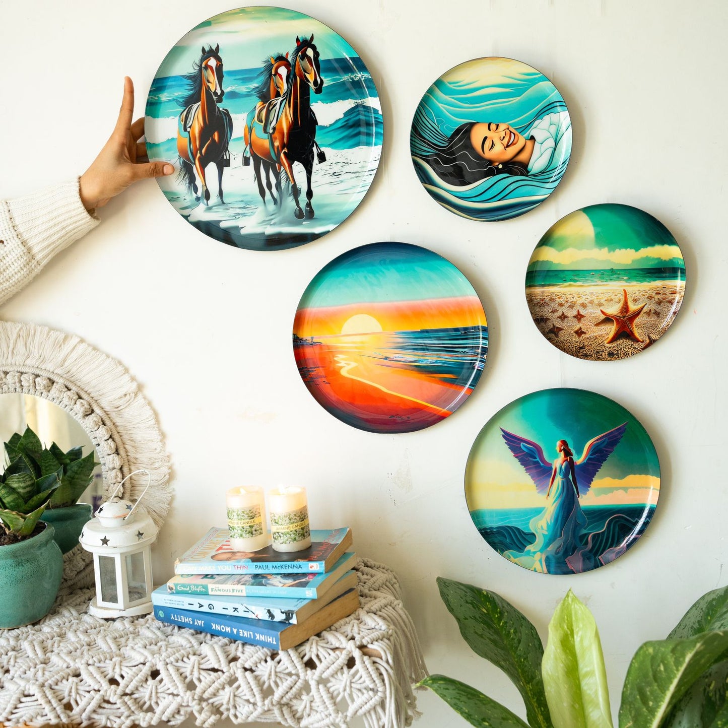 Indian Ocean Wall Plates- Set of 5