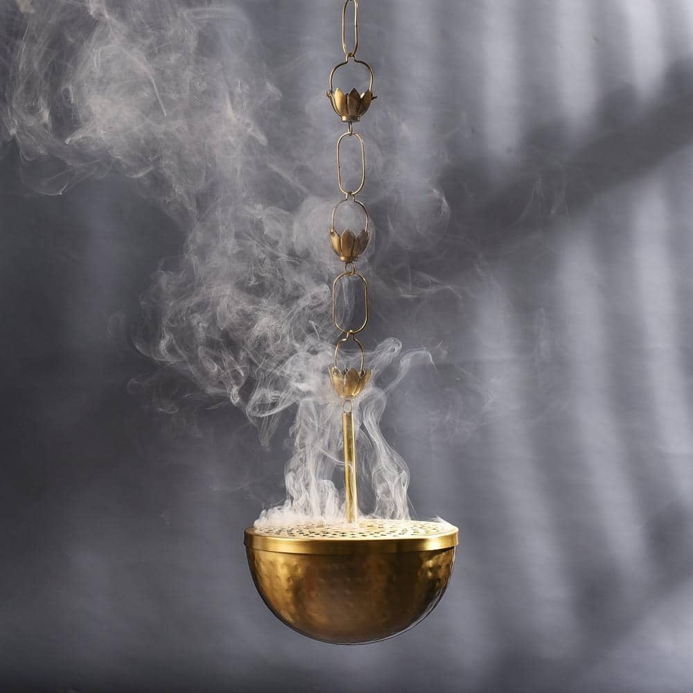 MNL Incense Holders Home Purifying Brass Hanging Loban